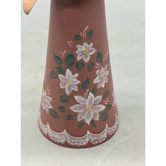 vintage wood figurine queen moveable arms signed 2002 jewelry crown 12" READ - Picture 4 of 7